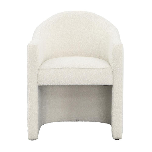 Henry & Mason - Wendle Solid Pine Wood Dining Chair with Cream Boucle Fabric - DV7378 veiw 2