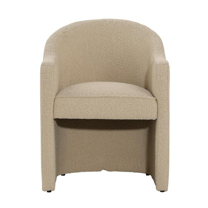 Henry & Mason - Wendle Solid Pine Wood Dining Chair with Sand Boucle Fabric - DV7379 veiw 2