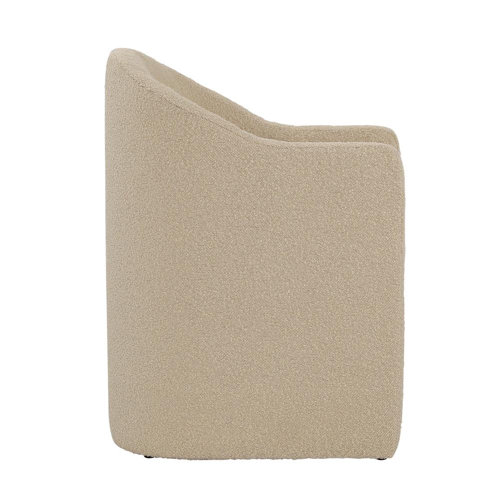 Henry & Mason - Wendle Solid Pine Wood Dining Chair with Sand Boucle Fabric - DV7379 veiw 3