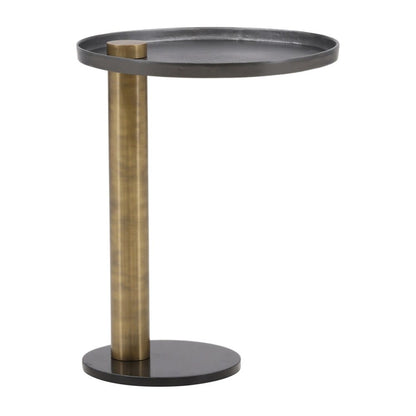 Henry & Mason - Tara Cast Aluminum and Iron Large End Table with Marble in Black and Gold - DV7682 veiw 3