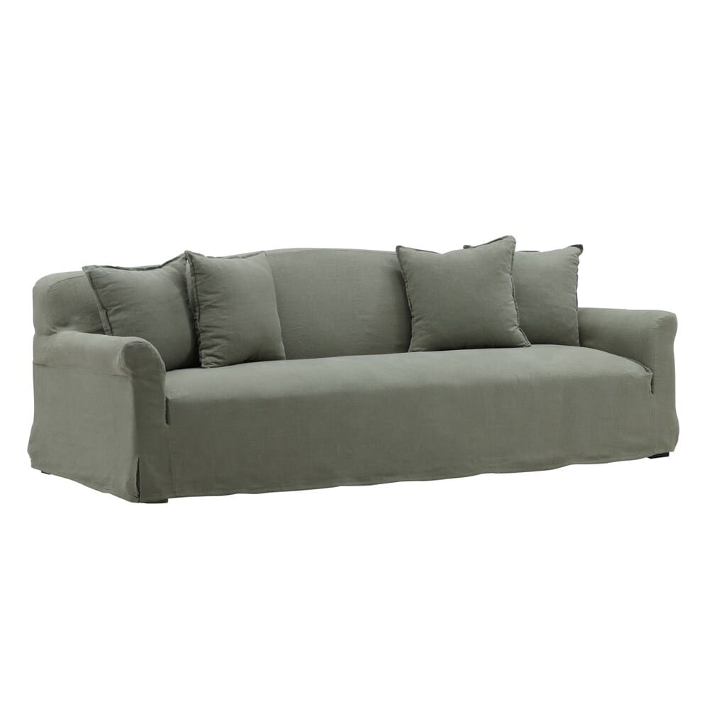 Henry & Mason - Estelle Birchwood Sofa Frame and Slipcover Forest veiw 1