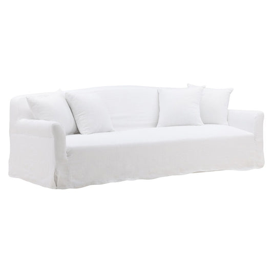 Henry & Mason - Estelle Birchwood Sofa Frame and Slipcover White veiw 1