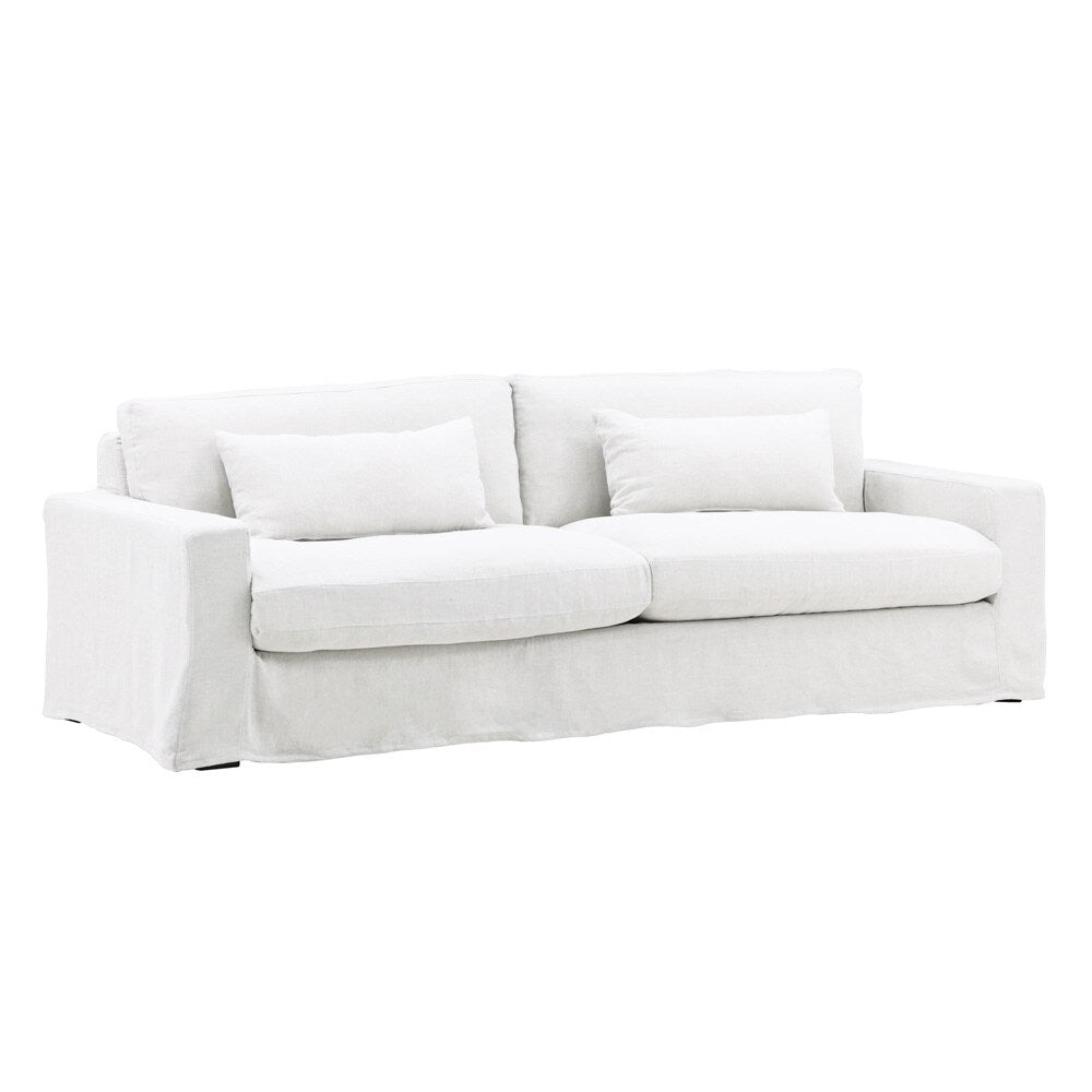 Henry & Mason - Yankee Linen Sofa Frame and Slip Cover White veiw 1