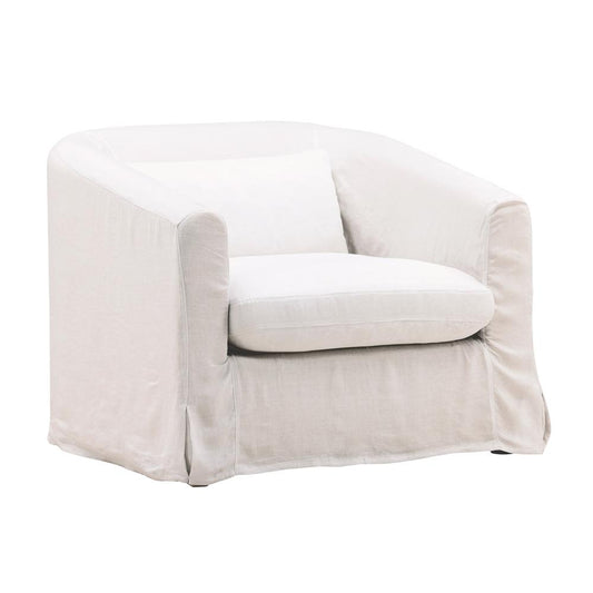 Henry & Mason - Henderson Birch Wood Slipcover Chair Frame and Slipcover in Cotton White veiw 1