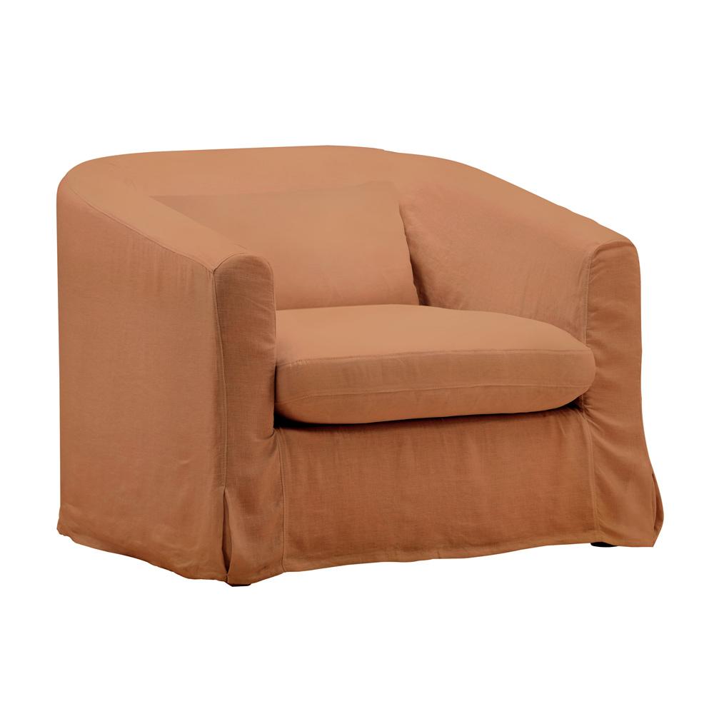 Henry & Mason - Henderson Birch Wood Slipcover Chair Frame and Slipcover in Sienna veiw 1