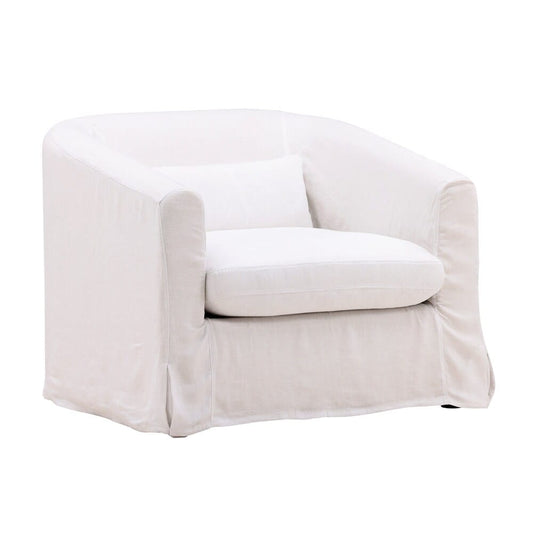Henry & Mason - Henderson Birch Wood Slipcover Chair Frame and Slipcover in White veiw 1