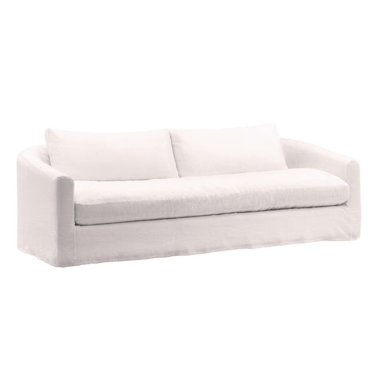 Henry & Mason - Henderson Birch Wood Sofa Frame and Slipcover in Cotton White veiw 1