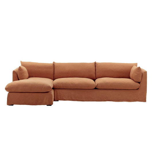 Henry & Mason - Barrister 2 Piece Chaise Sectional Frame LAF and Slipcover Sienna veiw 1