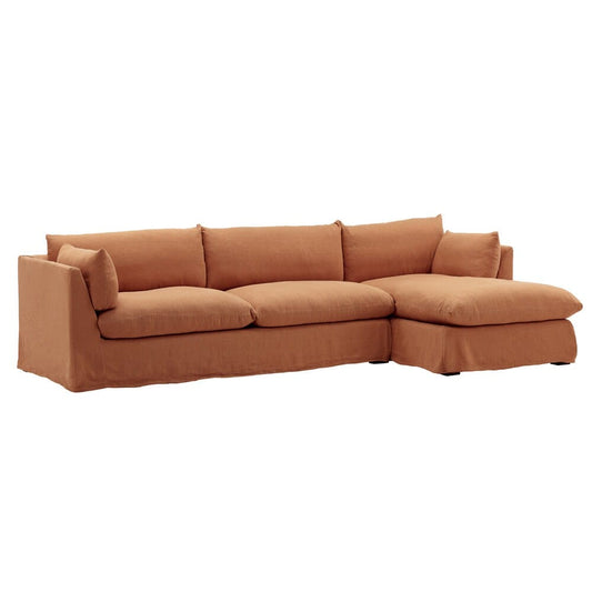 Henry & Mason - Barrister 2 Piece Chaise Sectional Frame RAF and Slipcover Sienna veiw 1