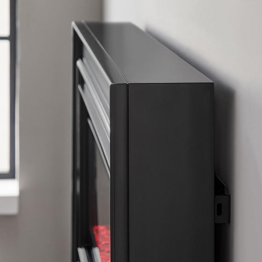 Martin Furniture - Owen Wall Mounted Electric Fireplace Console, Fully Assembled, Black - IMOW36WMFPB veiw 2