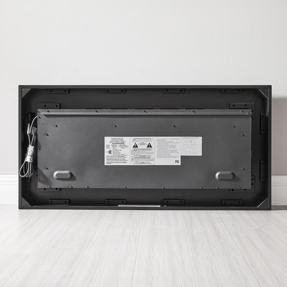 Martin Furniture - Owen Wall Mounted Electric Fireplace Console, Fully Assembled, Black - IMOW36WMFPB veiw 3
