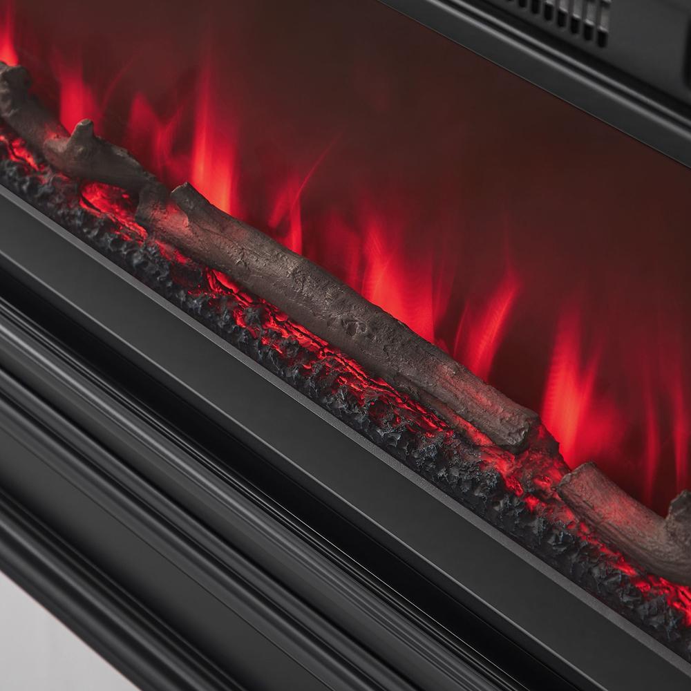 Martin Furniture - Owen Wall Mounted Electric Fireplace Console, Fully Assembled, Black - IMOW36WMFPB veiw 4