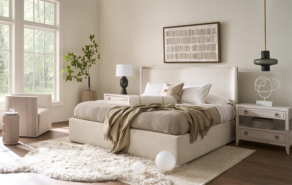 Universal Furniture - Owen Storage Bed King - White Oak - U428340SB veiw 4