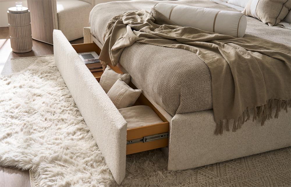 Universal Furniture - Owen Storage Bed King - White Oak - U428340SB veiw 5