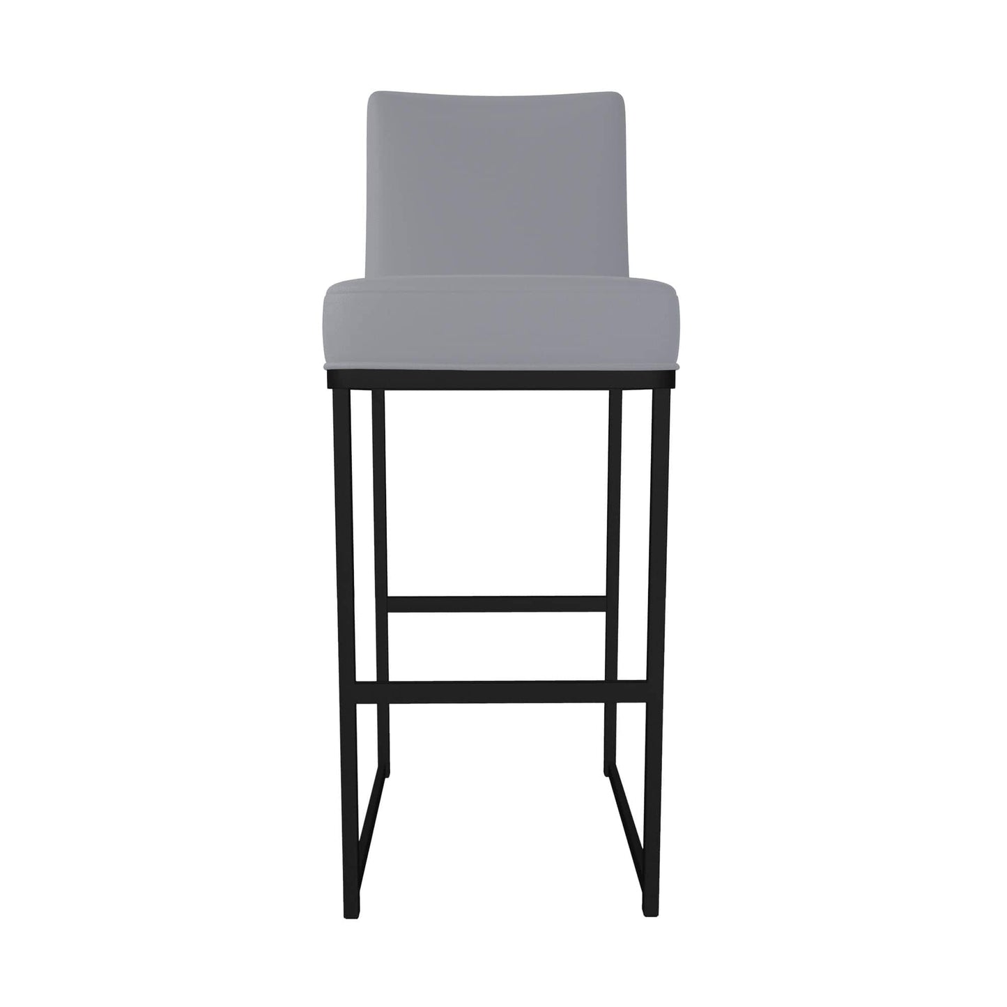 Wesley Allen - Kelsey 26in Counter Height Stool in Charcoal Gray Vinyl with a Hand Powder-Painted Sable Onyx Finish - B241H26-XS-MB-DST veiw 1