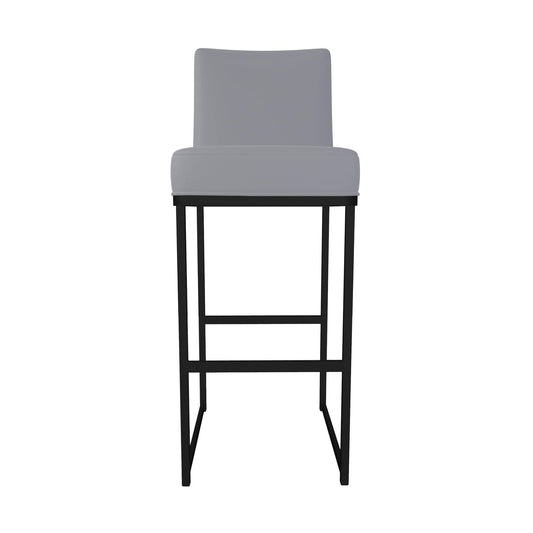 Wesley Allen - Kelsey 26in Counter Height Stool in Charcoal Gray Vinyl with a Hand Powder-Painted Sable Onyx Finish - B241H26-XS-MB-DST veiw 1