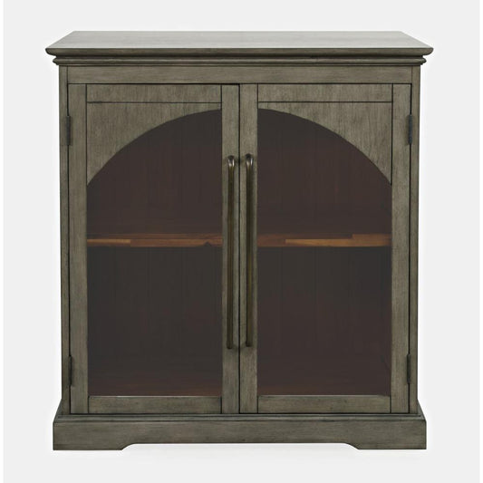 Jofran - Archdale 33in Gothic Arch Transitional Accent Storage Cabinet with Glass Doors in Grey - 2294-33 veiw 1
