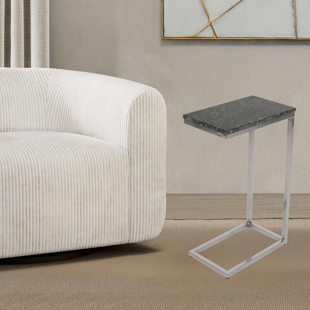 Jofran - Aurora Solid Marble Modern Luxury Glam Accent C-Table (Set of 2) in Black - 2330-NERO veiw 9
