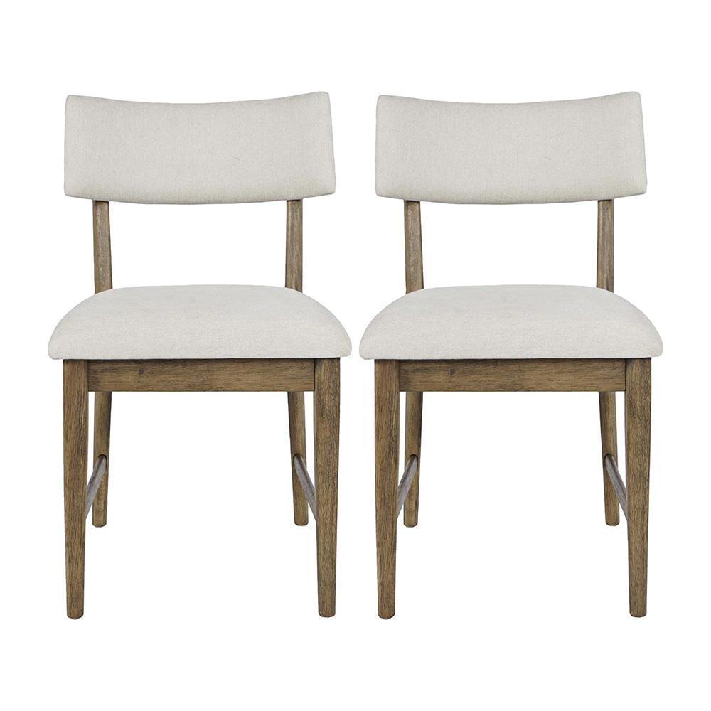 Jofran - Beck Contemporary Upholstered Split Back Dining Chair (Set of 2) in Chestnut - 2421-BECKCHS veiw 1