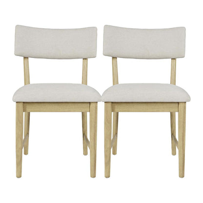 Jofran - Beck Contemporary Upholstered Split Back Dining Chair (Set of 2) in Natural - 2421-BECKNAT veiw 1
