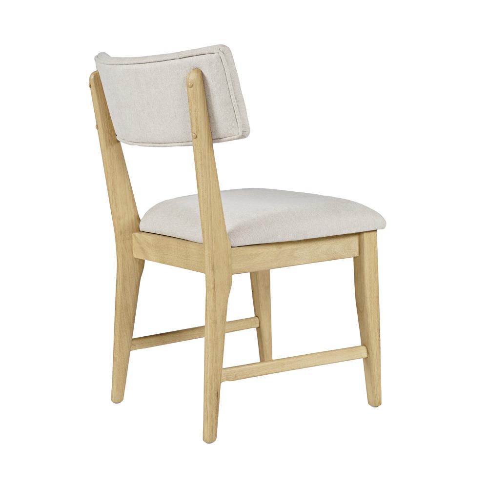 Jofran - Beck Contemporary Upholstered Split Back Dining Chair (Set of 2) in Natural - 2421-BECKNAT veiw 3