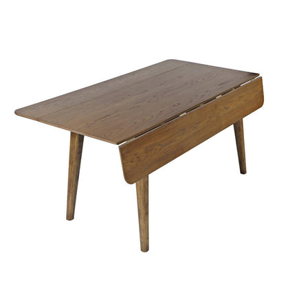 Jofran - Bowie 66in Harvest Mid-Century Modern Drop-Leaf Dining Table in Chestnut - 2421-BOWIECHS veiw 3