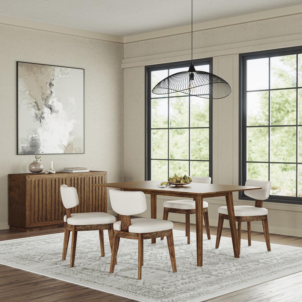 Jofran - Bowie 66in Harvest Mid-Century Modern Drop-Leaf Dining Table in Chestnut - 2421-BOWIECHS veiw 5