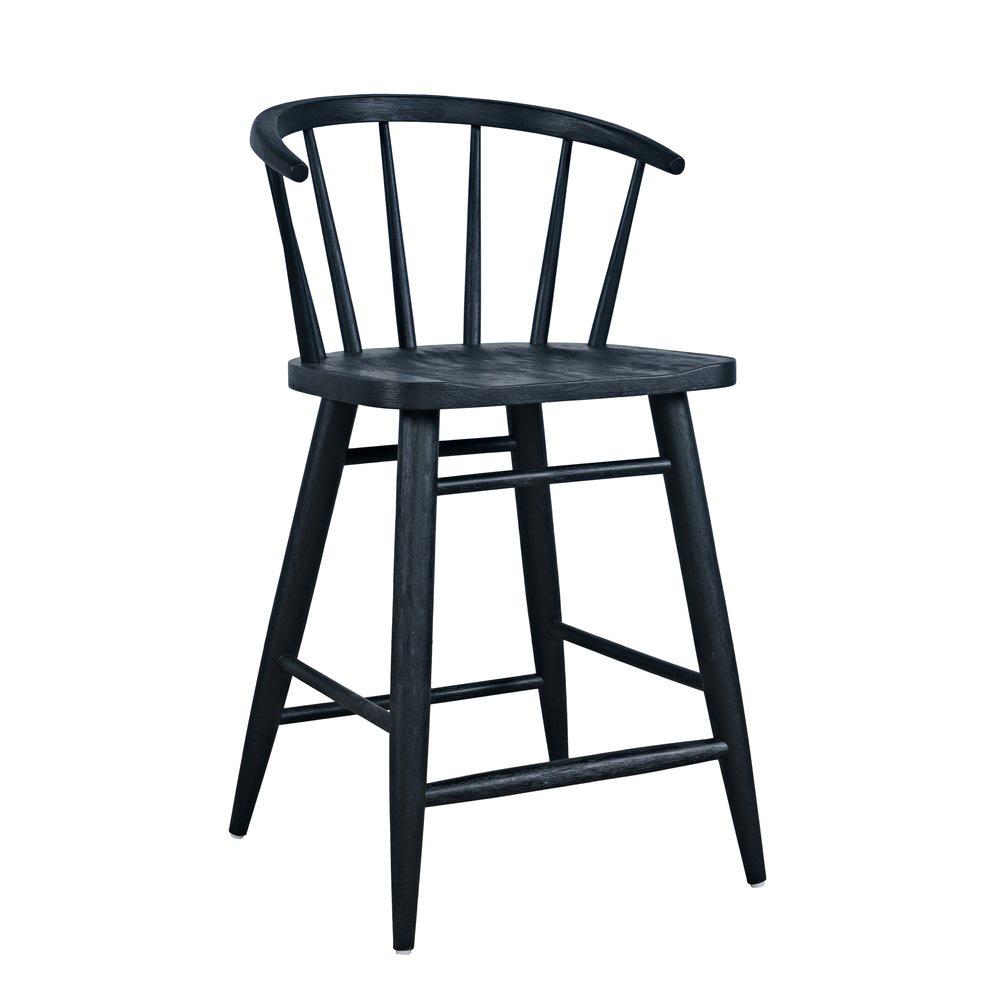 Jofran - Fitz Traditional Solid Wood Curved Back Spindle Dining Chair (Set of 2) in Black - 2421-FITZBLK veiw 2