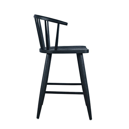 Jofran - Fitz Traditional Solid Wood Curved Back Spindle Dining Chair (Set of 2) in Black - 2421-FITZBLK veiw 3