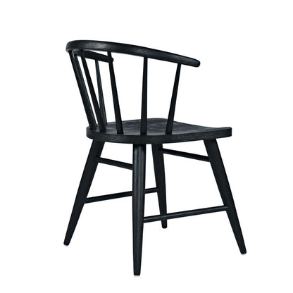 Jofran - Fitz Traditional Solid Wood Curved Back Spindle Dining Chair (Set of 2) in Black - 2421-FITZBLK veiw 4