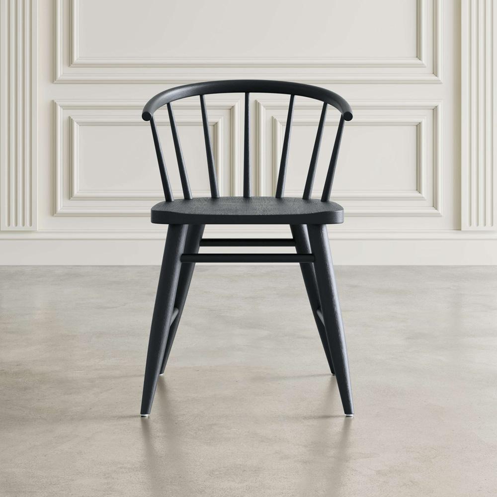 Jofran - Fitz Traditional Solid Wood Curved Back Spindle Dining Chair (Set of 2) in Black - 2421-FITZBLK veiw 6
