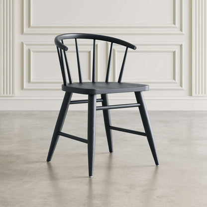 Jofran - Fitz Traditional Solid Wood Curved Back Spindle Dining Chair (Set of 2) in Black - 2421-FITZBLK veiw 7