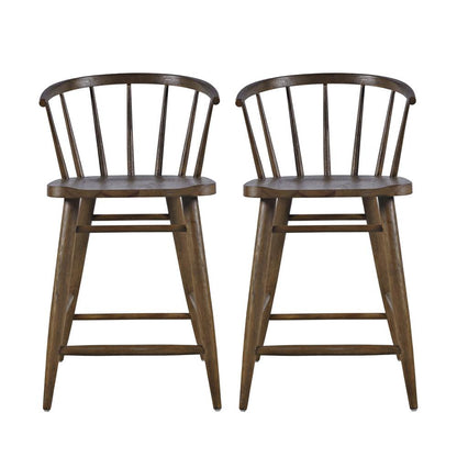 Jofran - Fitz Traditional Solid Wood Curved Back Spindle Dining Chair (Set of 2) in Chestnut - 2421-FITZCHS veiw 1