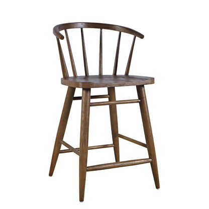Jofran - Fitz Traditional Solid Wood Curved Back Spindle Dining Chair (Set of 2) in Chestnut - 2421-FITZCHS veiw 2