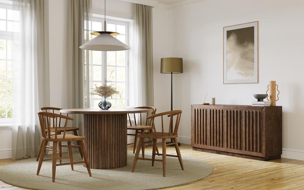 Jofran - Fitz Traditional Solid Wood Curved Back Spindle Dining Chair (Set of 2) in Chestnut - 2421-FITZCHS veiw 6