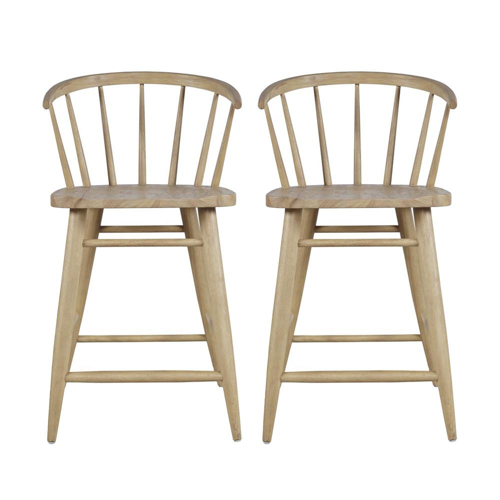 Jofran - Fitz Traditional Solid Wood Curved Back Spindle Dining Chair (Set of 2) in Natural - 2421-FITZNAT veiw 1