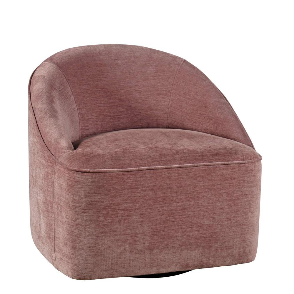 Jofran - Lulu Mid-Century Modern Upholstered Casual Swivel Accent Chair in Lilac - LULU2-SW-LILAC veiw 1
