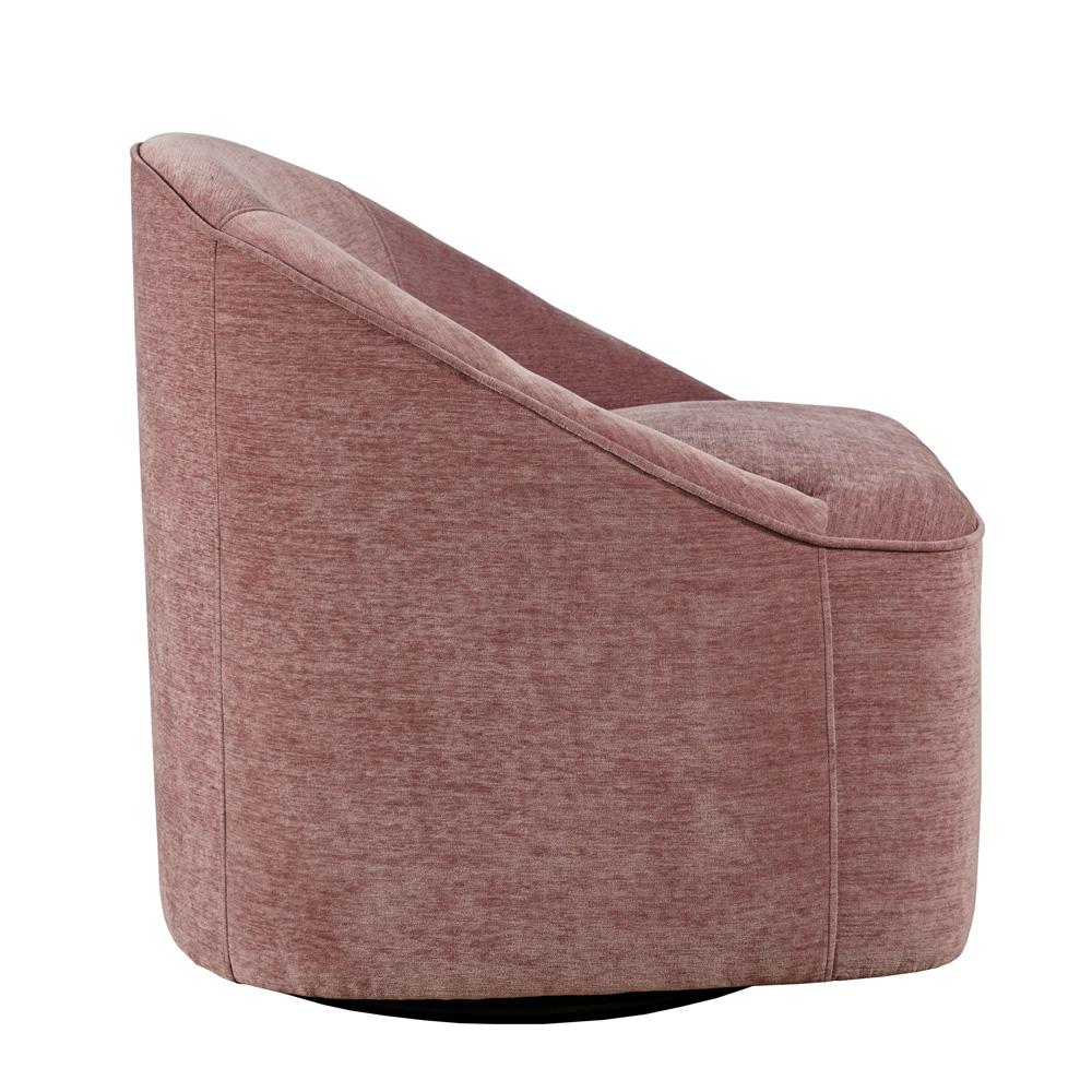 Jofran - Lulu Mid-Century Modern Upholstered Casual Swivel Accent Chair in Lilac - LULU2-SW-LILAC veiw 3