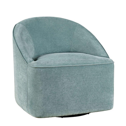 Jofran - Lulu Mid-Century Modern Upholstered Casual Swivel Accent Chair in Teal - LULU2-SW-TEAL veiw 1