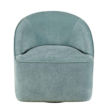 Jofran - Lulu Mid-Century Modern Upholstered Casual Swivel Accent Chair in Teal - LULU2-SW-TEAL veiw 2