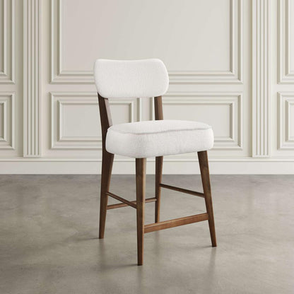 Jofran - Nash Mid-Century Modern Five Piece Counter Height Dining Set with Upholstered Barstools in Walnut - 2271-NSH45B-4WESTW veiw 6