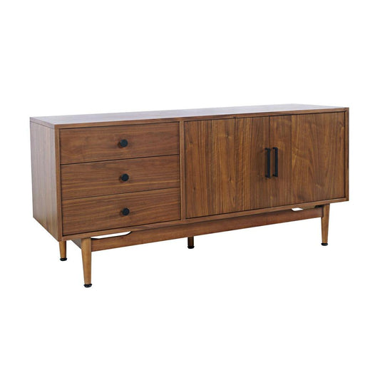 Jofran - Olson 57in Mid-Century Modern Scandinavian Console TV Stand Storage Cabinet in Walnut - 2478-57 veiw 1