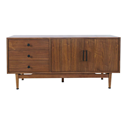 Jofran - Olson 57in Mid-Century Modern Scandinavian Console TV Stand Storage Cabinet in Walnut - 2478-57 veiw 2