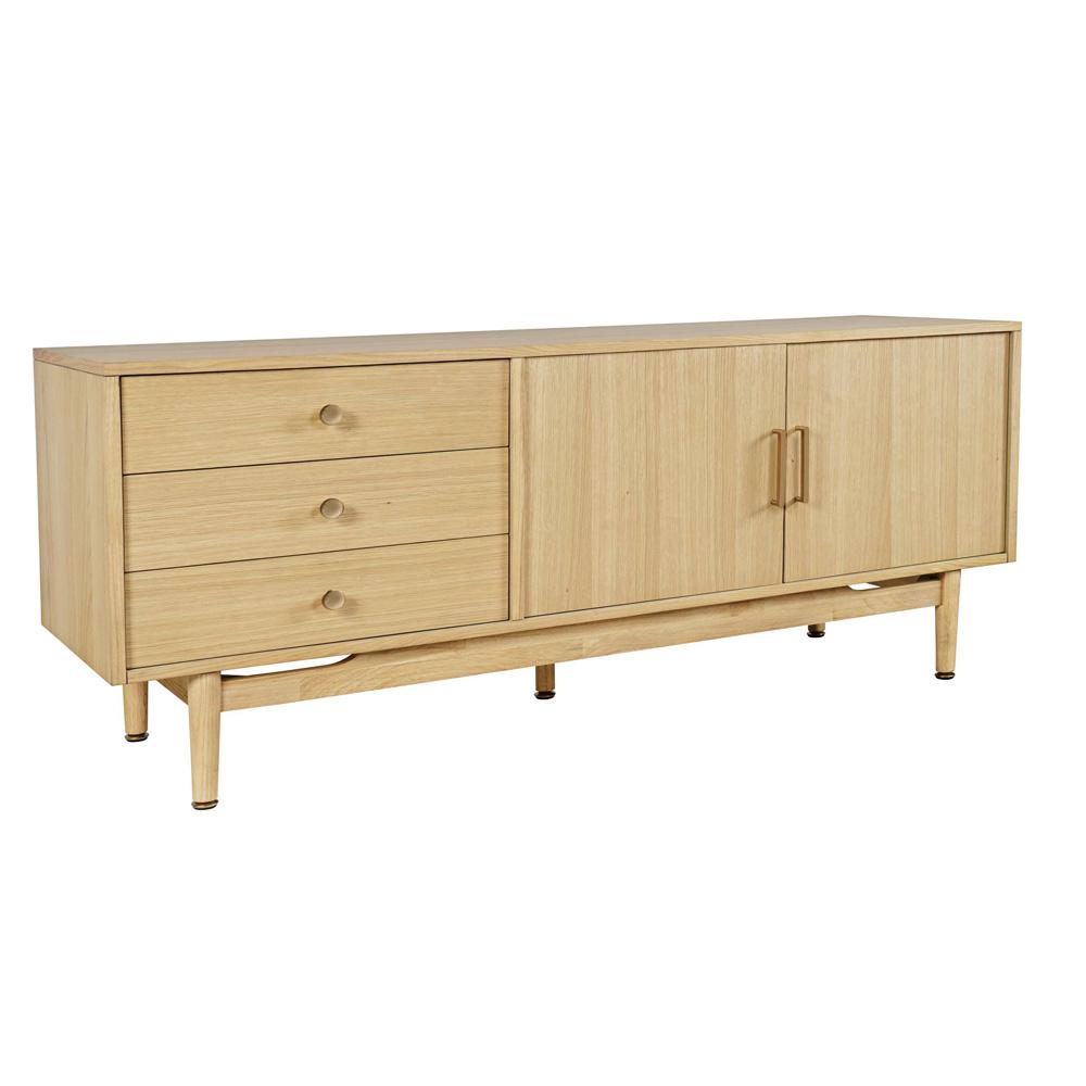 Jofran - Olson 67in Mid-Century Modern Scandinavian Console TV Stand Storage Cabinet in Natural - 2477-67 veiw 1