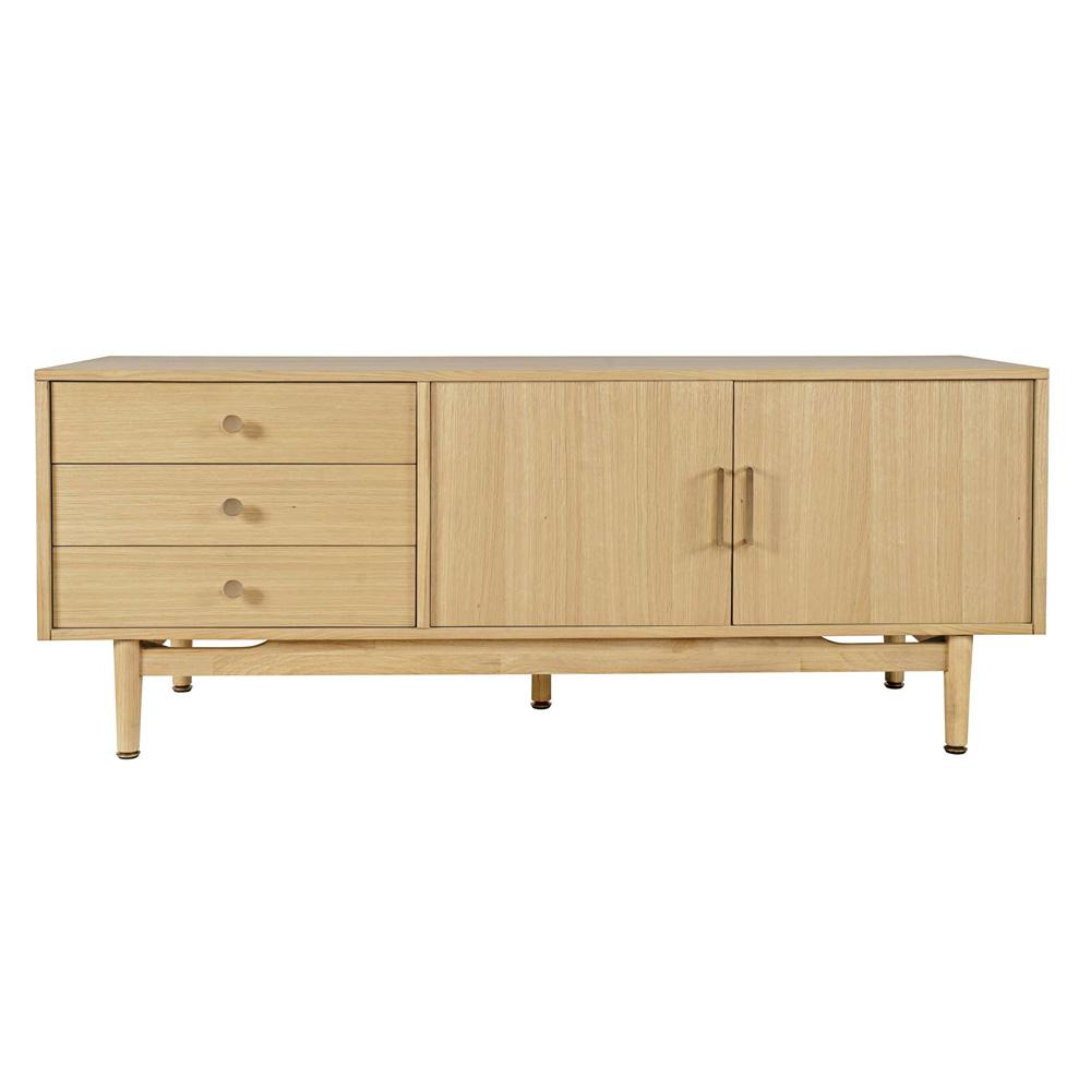 Jofran - Olson 67in Mid-Century Modern Scandinavian Console TV Stand Storage Cabinet in Natural - 2477-67 veiw 2