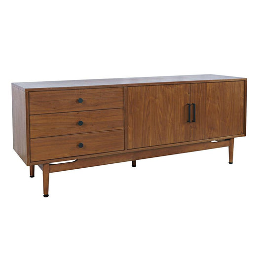 Jofran - Olson 67in Mid-Century Modern Scandinavian Console TV Stand Storage Cabinet in Walnut - 2478-67 veiw 1