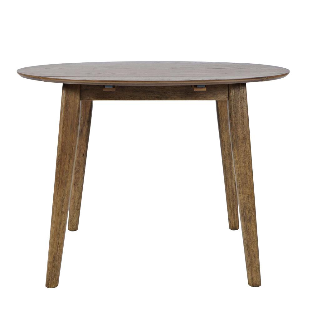 Jofran - Percy 42in Contemporary Round Drop-Leaf Dining Table in Chestnut - 2421-PERCYCHS veiw 2
