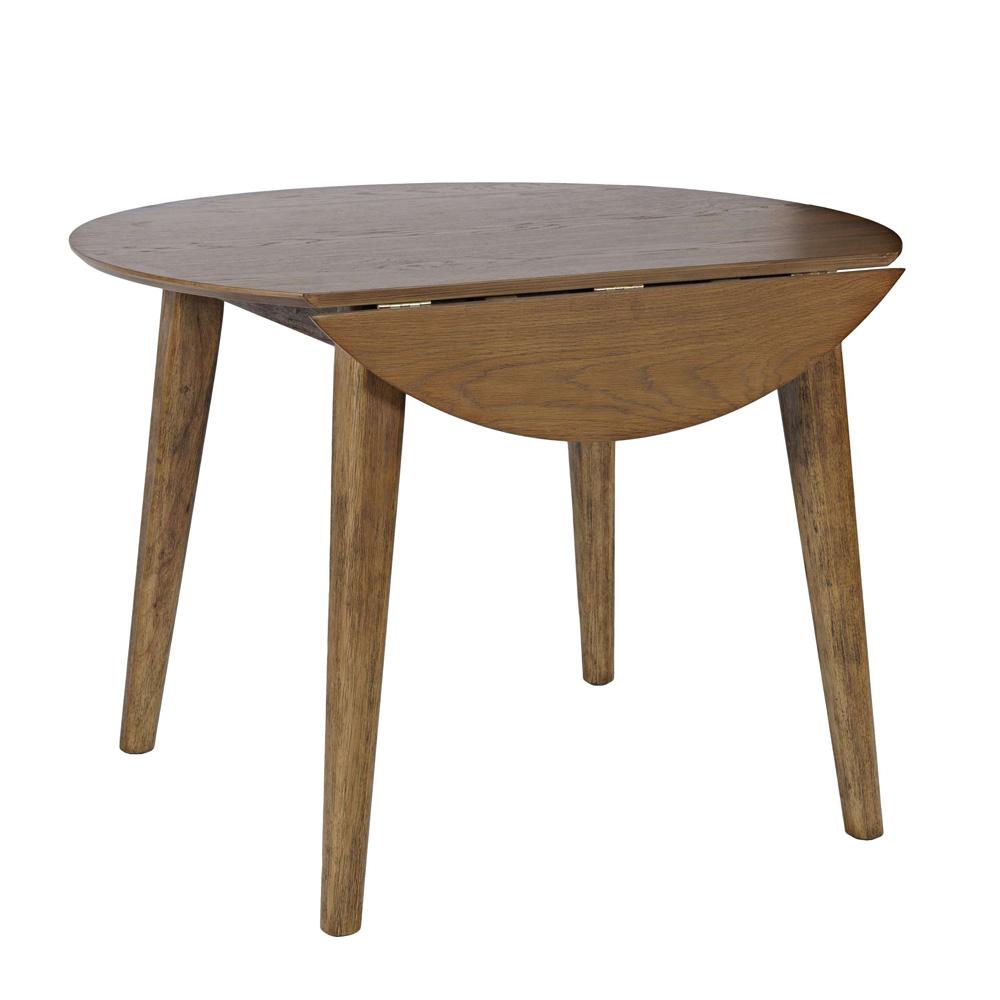 Jofran - Percy 42in Contemporary Round Drop-Leaf Dining Table in Chestnut - 2421-PERCYCHS veiw 3