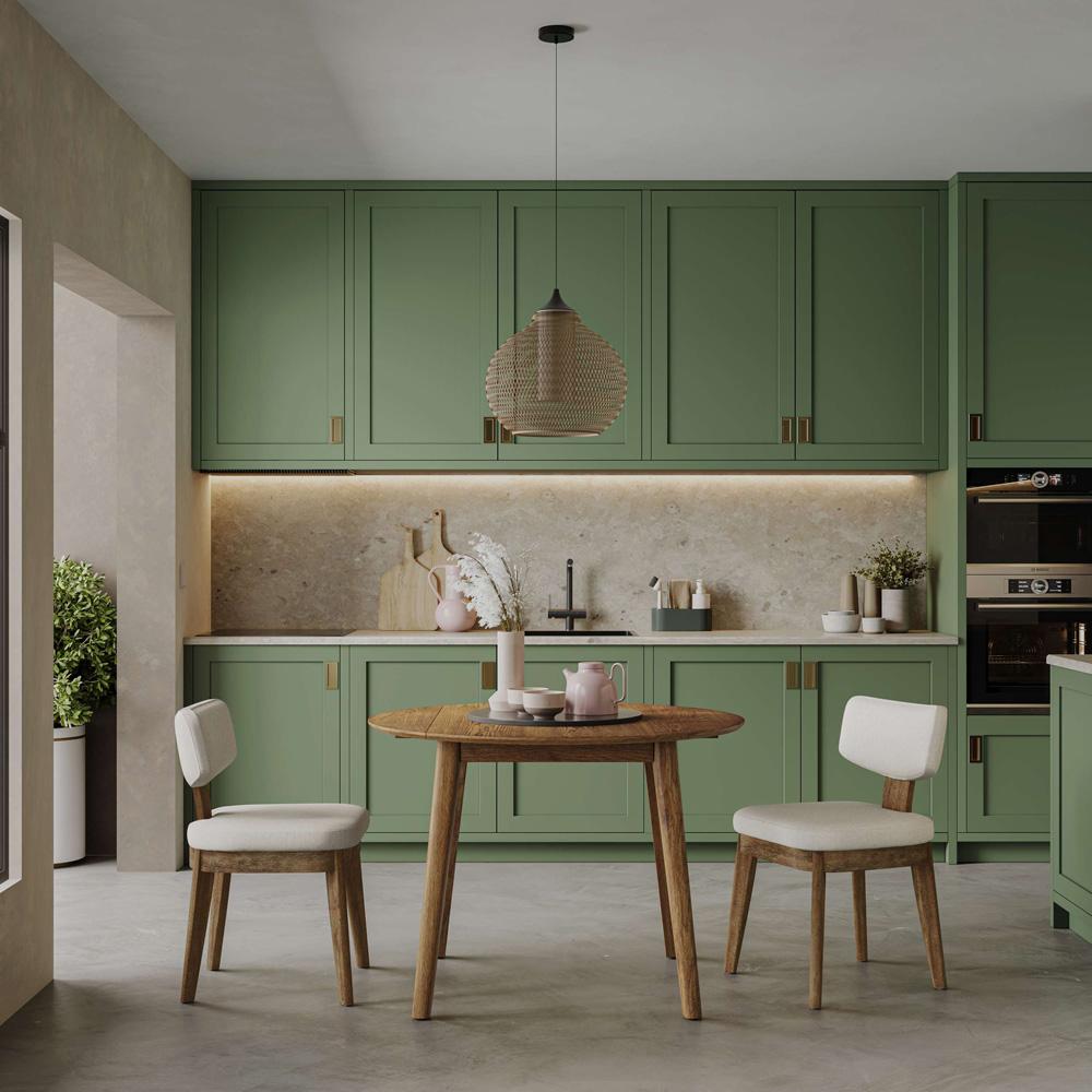 Jofran - Percy 42in Contemporary Round Drop-Leaf Dining Table in Chestnut - 2421-PERCYCHS veiw 8