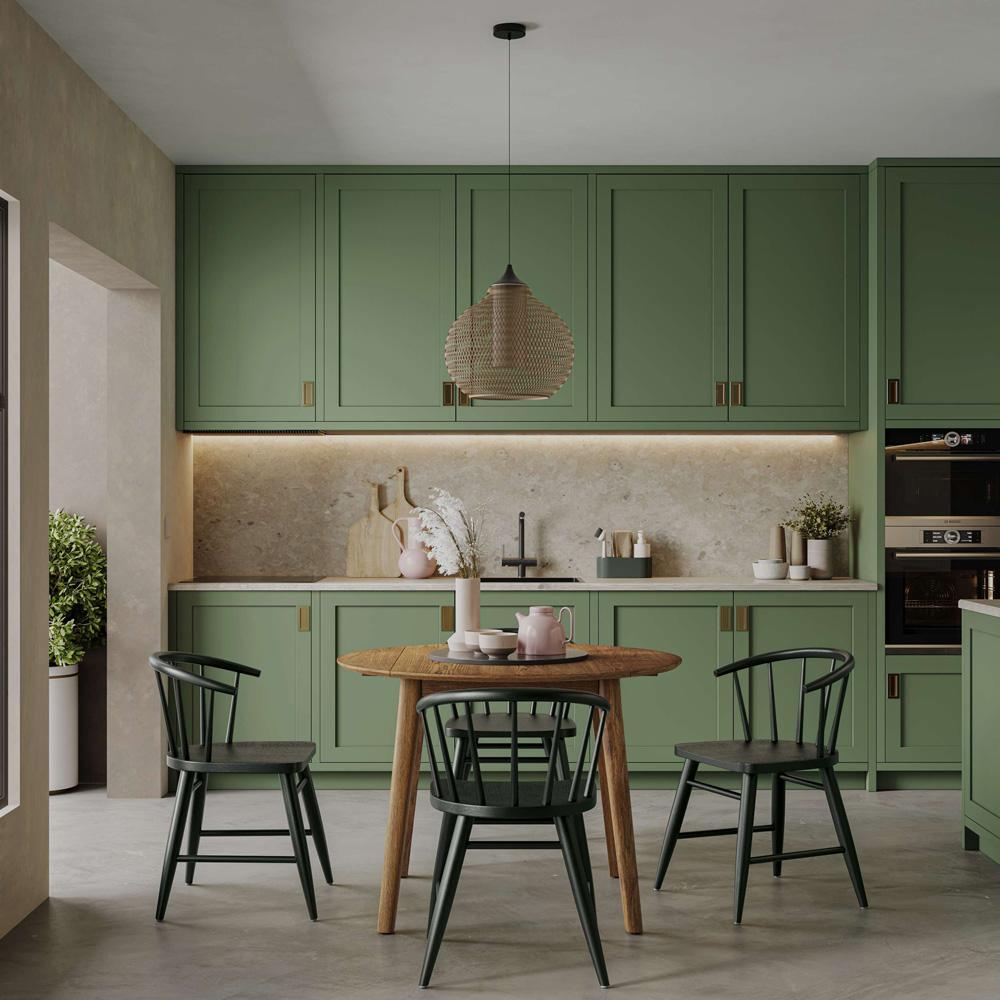 Jofran - Percy 42in Contemporary Round Drop-Leaf Dining Table in Chestnut - 2421-PERCYCHS veiw 9